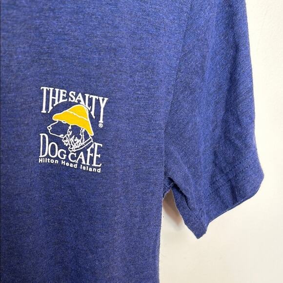 The Salty Dog Cafe T-Shirt Navy Short Sleeve Graphic Logo Tee Unisex Size Small - Picture 2 of 3